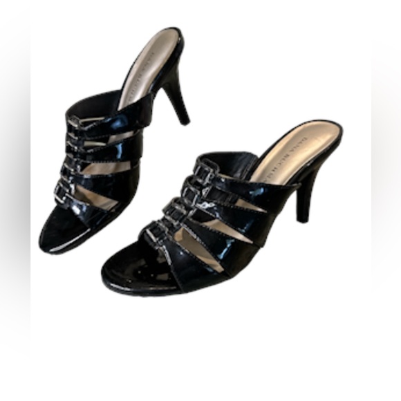Dana Buchanan open toe black patten Pump size says women’s 8 fits like a 7 - Picture 2 of 7